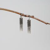 E129 - Hammered Bar on French Wire Earring