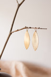 E138 - Marquise Shaped textured sheet earrings