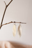 E138 - Marquise Shaped textured sheet earrings