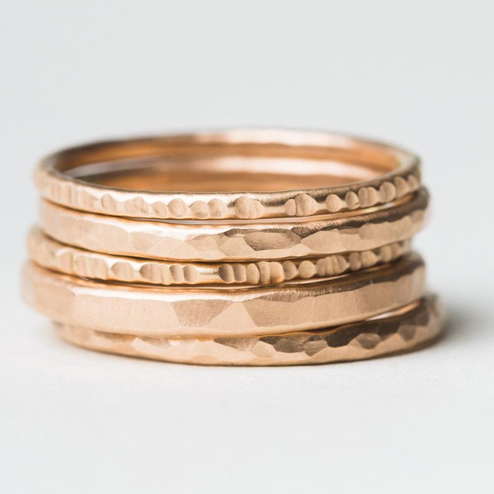 Ring Stack - Set of 3 or 5 – Blueberry Jewelry