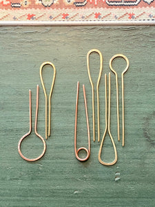 Brass and Copper Hair Pins